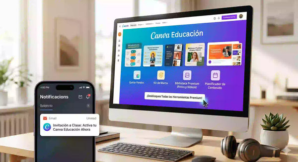 Canva Educación 1 Año | Invitación por Correo y Herramientas Premium